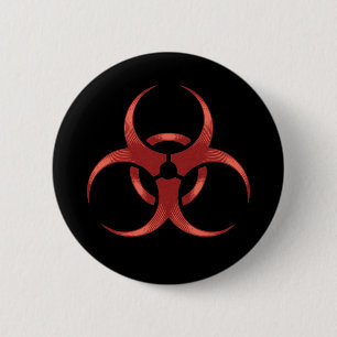 Biohazard 1 6 cm round badge
