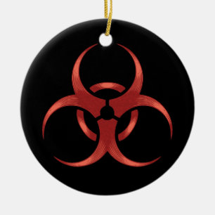 Biohazard 1 ceramic ornament