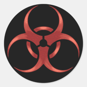 Biohazard 1 classic round sticker