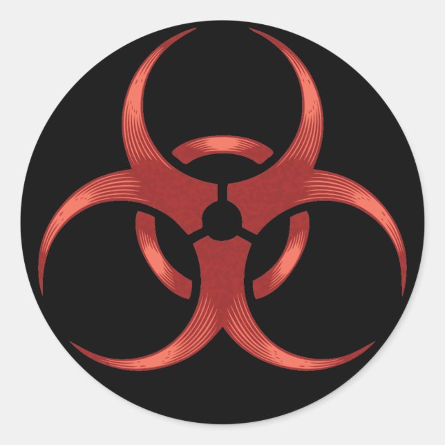 Biohazard 1 classic round sticker (Front)