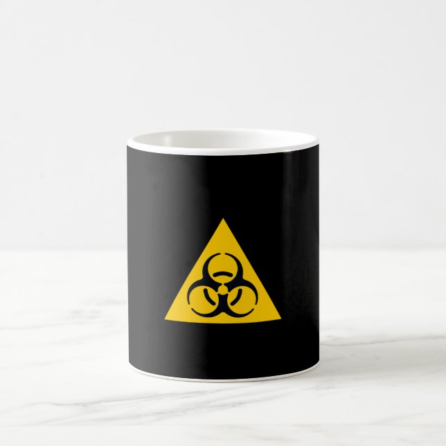 Biohazard alert sign coffee mug (Center)