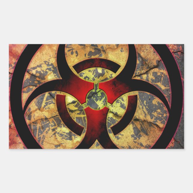 Biohazard Art Design Rectangular Sticker (Front)
