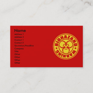 BIOHAZARD BUSINESS CARD