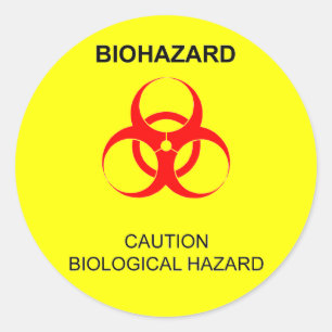 BIOHAZARD CLASSIC ROUND STICKER
