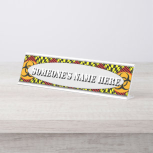 Biohazard Design by Kenneth Yoncich Desk Name Plate