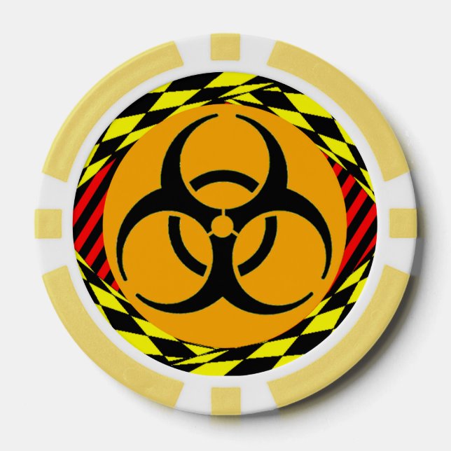 Biohazard Design by Kenneth Yoncich Poker Chips (Front)