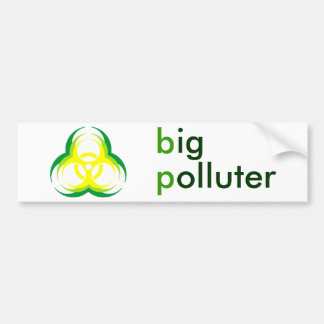 biohazard flower big polluter bumper sticker