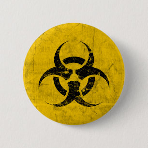 Biohazard Grunge Customisable 6 Cm Round Badge