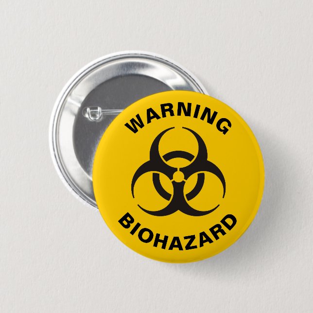 Biohazard Icon 6 Cm Round Badge (Front & Back)