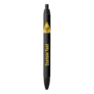 Biohazard Icon Black Ink Pen