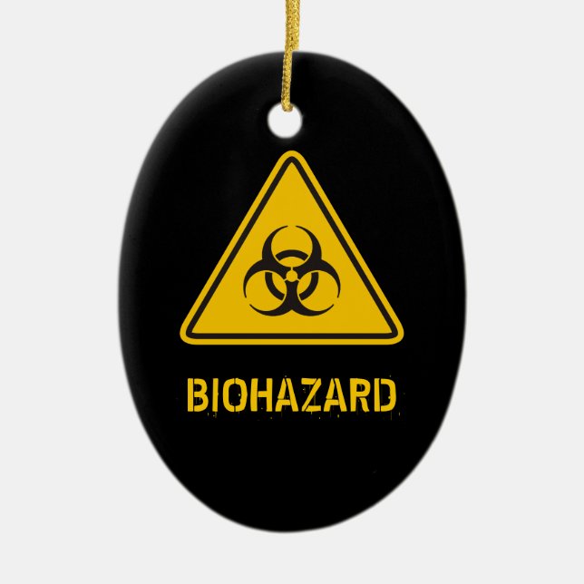 Biohazard Icon Ceramic Ornament (Front)