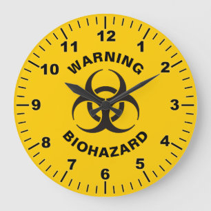 Biohazard Icon Large Clock