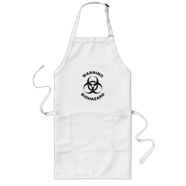 Biohazard Icon Long Apron (Front)