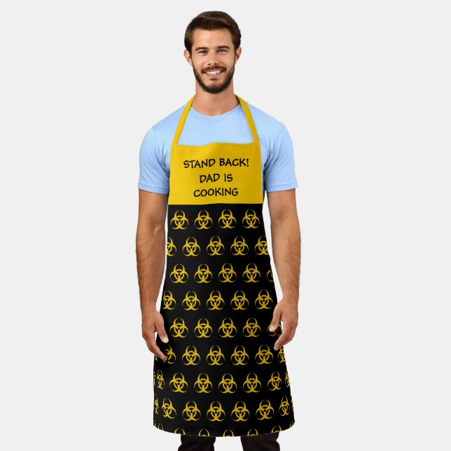 Biohazard Icon Pattern Apron (Worn)