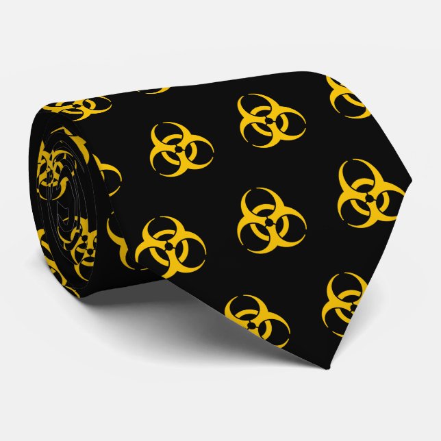 Biohazard Icon Pattern Tie (Rolled)