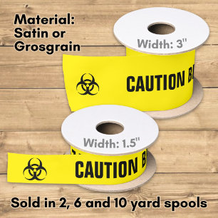 Biohazard Icon Satin Ribbon