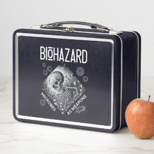 Biohazard Microbes as weapons Metal Lunch Box