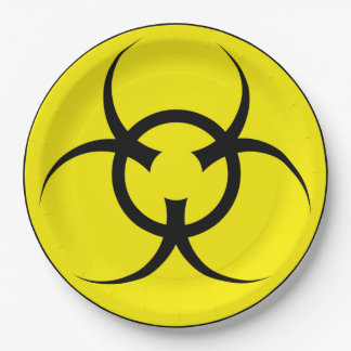 Biohazard Paper Plates. Paper Plate