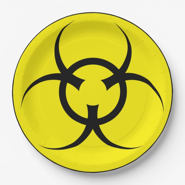 Biohazard Paper Plates. Plate (Front)
