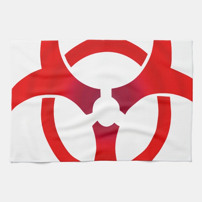 Biohazard - RED Tea Towel (Horizontal)