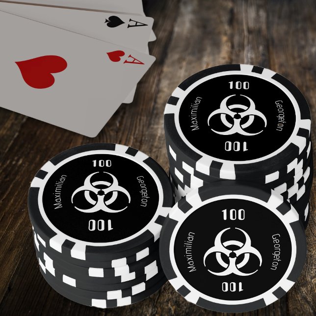 Biohazard Serious Gamers Gift - Black Poker Chips (Biohazard Serious Gamers Gift - Black Poker Chips by Leapfroglisics Shop)