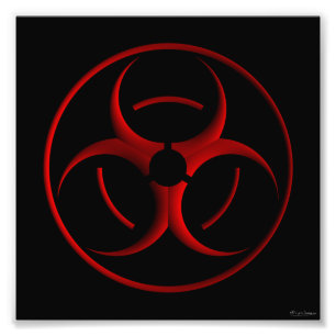 Biohazard sign print