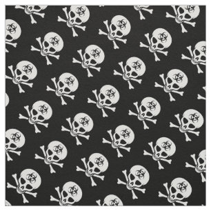 Biohazard Skull and Crossbones Fabric