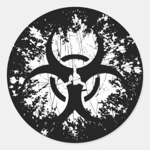 Biohazard -Splat Classic Round Sticker