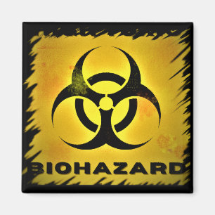 Biohazard square magnet