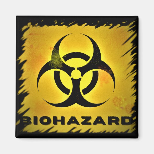 Biohazard  square  magnet (Front)