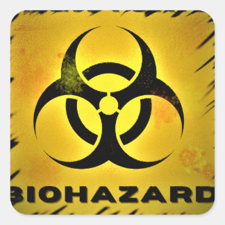 Biohazard  square sticker