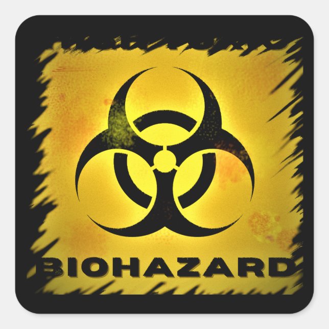 Biohazard  square sticker (Front)
