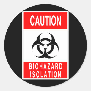 Biohazard Symbol Classic Round Sticker