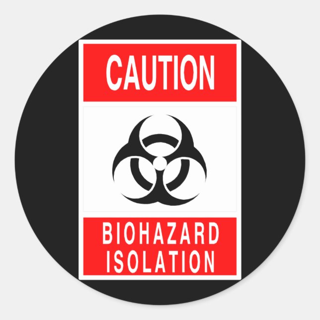 Biohazard Symbol Classic Round Sticker (Front)