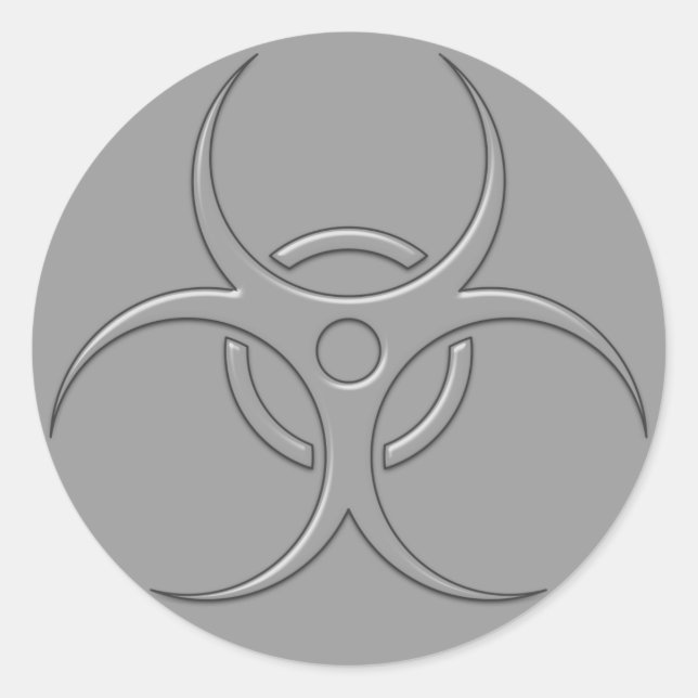Biohazard Symbol Classic Round Sticker (Front)
