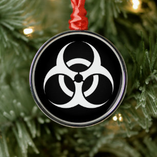 Biohazard Symbol Metal Ornament