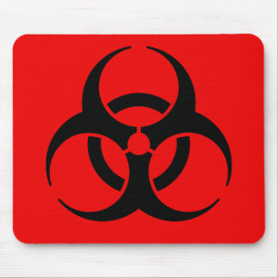 Biohazard Symbol Mouse Pad