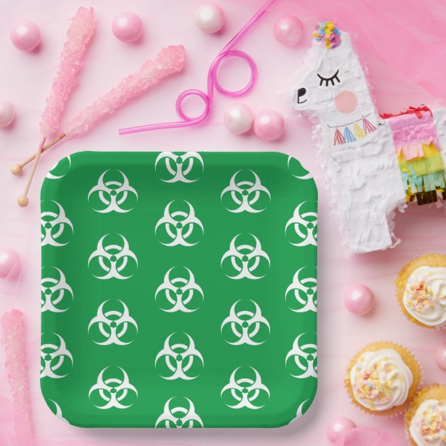 Biohazard Symbol  Paper Plate (Party)