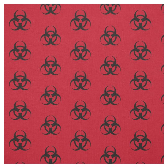 Biohazard Symbol Pattern Fabric (Swatch)