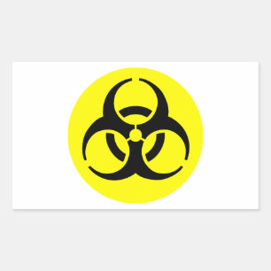 BioHazard Symbol Rectangular Sticker