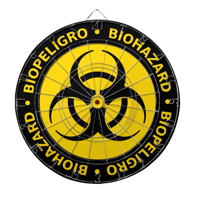 Biohazard Warning Dart Board (Front)