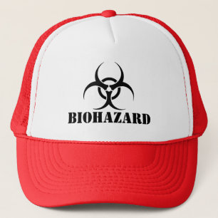 BIOHAZARD Warning Label Halloween Dress Up Trucker Hat