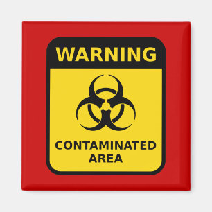 Biohazard Warning Sign Magnet