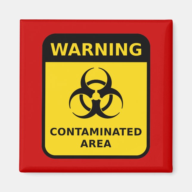 Biohazard Warning Sign Magnet (Front)