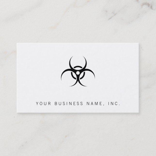 Biohazard Warning Symbol Business Card (Front)