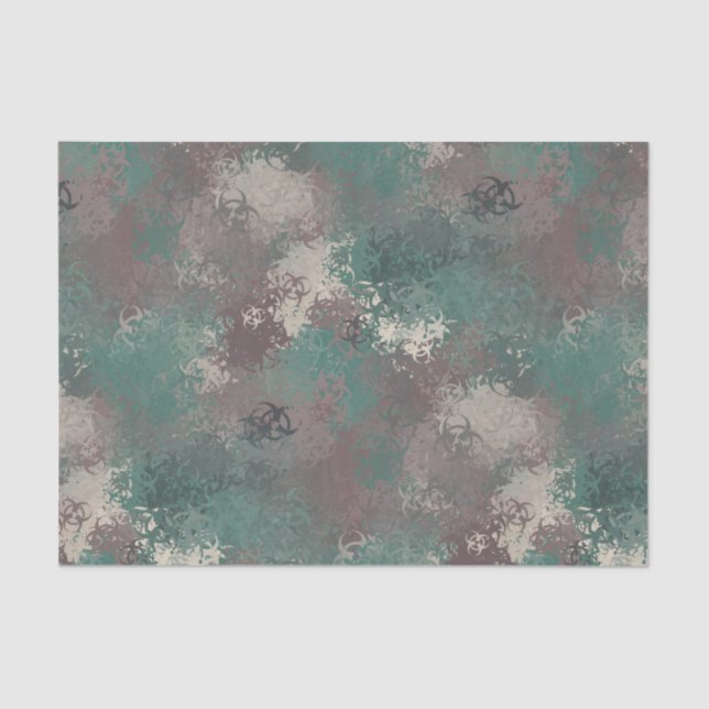 Biohazard Woodland Camo Tissue Paper (Front)