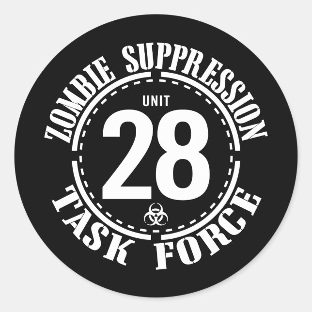 Biohazard Zombie Task Force Classic Round Sticker (Front)