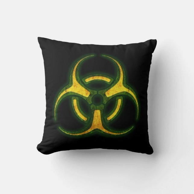 Biohazard Zombie Warning Cushion (Front)
