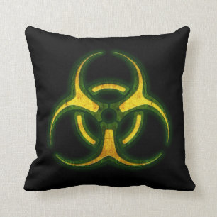 Biohazard Zombie Warning Cushion