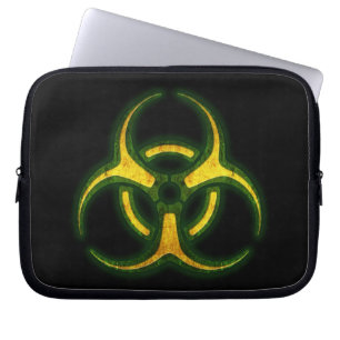 Biohazard Zombie Warning Laptop Sleeve
